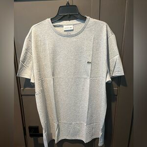 Lacoste Men's Grey Chine  T-Shirt XXL 100% Cotton New